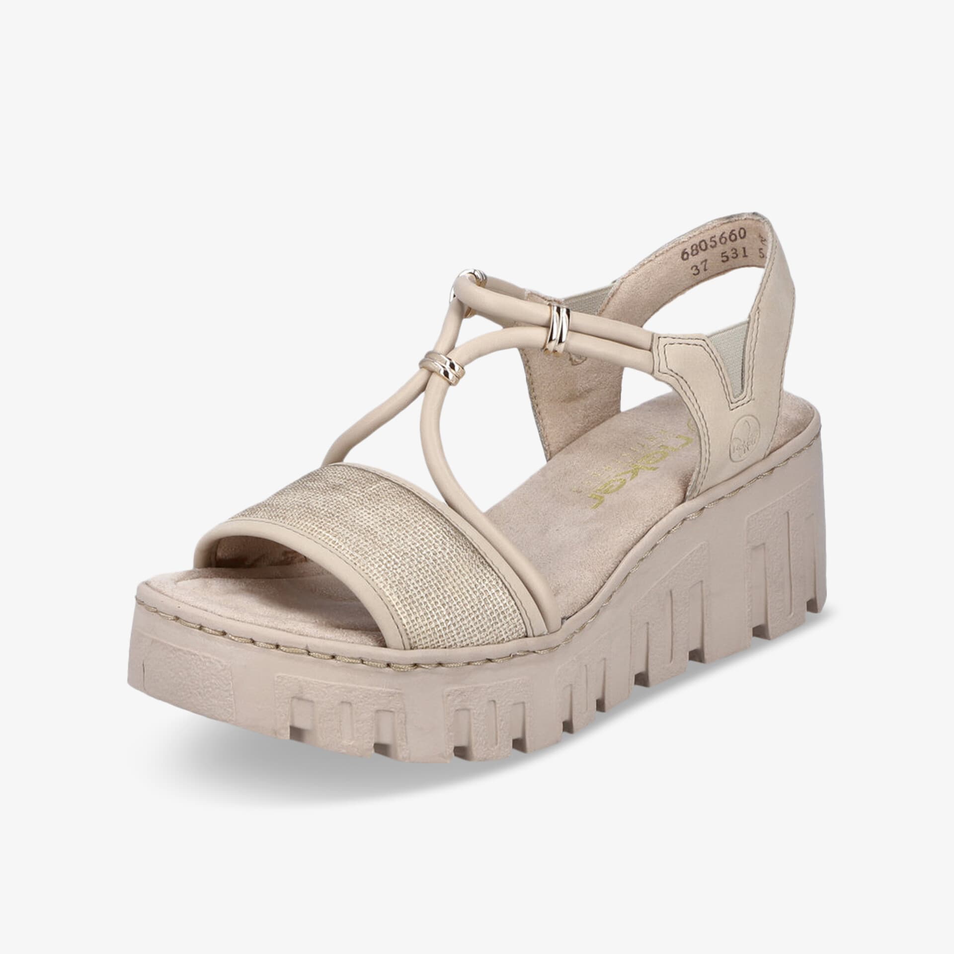 rieker Damen Plateausandalen